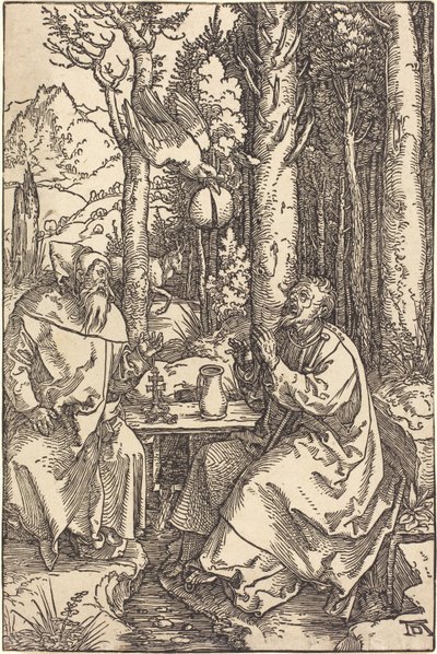 Saint Antoine et Saint Paul dans le désert - Albrecht Dürer